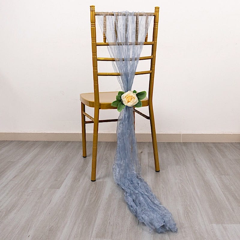 5 Sheer Crinkled Organza Chair Sashes