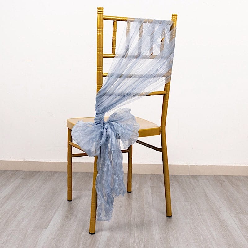 5 Sheer Crinkled Organza Chair Sashes