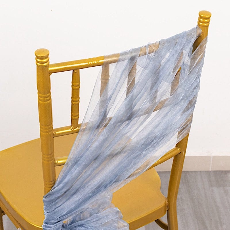 5 Sheer Crinkled Organza Chair Sashes