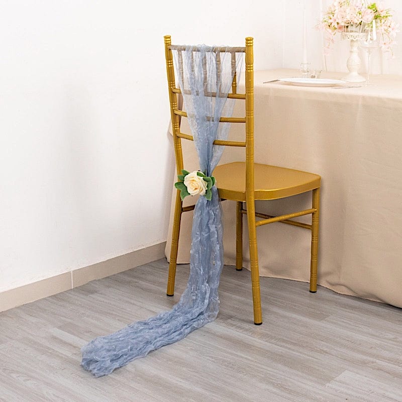 5 Sheer Crinkled Organza Chair Sashes