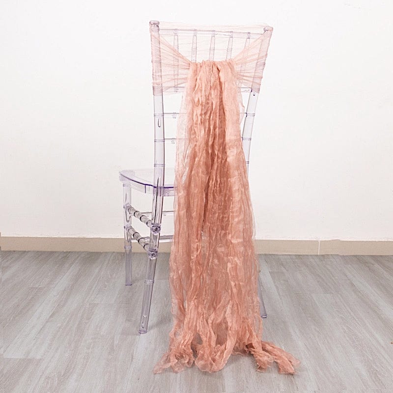 5 Sheer Crinkled Organza Chair Sashes