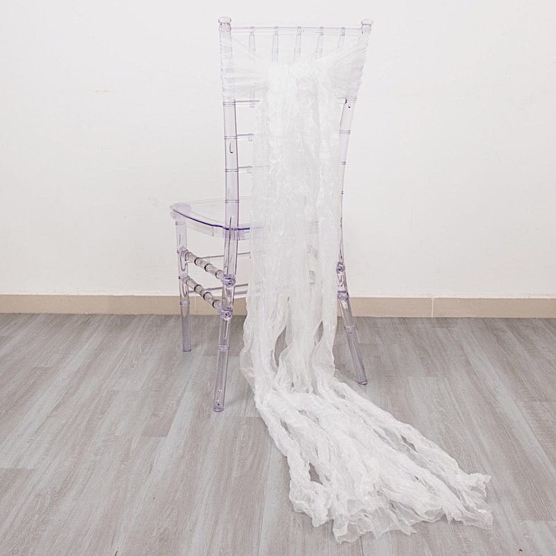 5 Sheer Crinkled Organza Chair Sashes