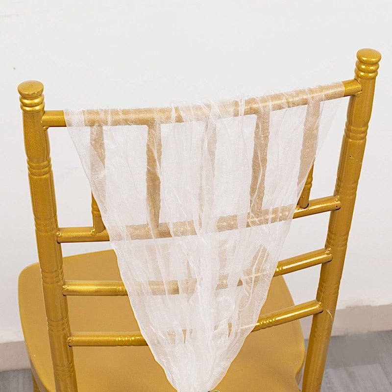 5 Sheer Crinkled Organza Chair Sashes