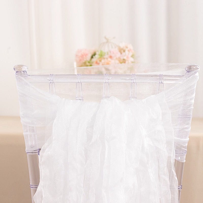 5 Sheer Crinkled Organza Chair Sashes