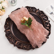 5 Sheer Crinkled Organza Wedding Napkins