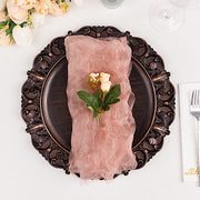 5 Sheer Crinkled Organza Wedding Napkins