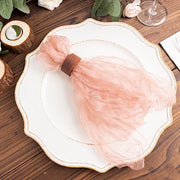 5 Sheer Crinkled Organza Wedding Napkins