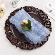 5 Sheer Crinkled Organza Wedding Napkins