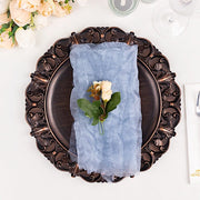5 Sheer Crinkled Organza Wedding Napkins