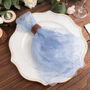 5 Sheer Crinkled Organza Wedding Napkins