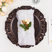 5 Sheer Crinkled Organza Wedding Napkins
