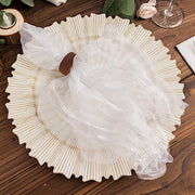 5 Sheer Crinkled Organza Wedding Napkins