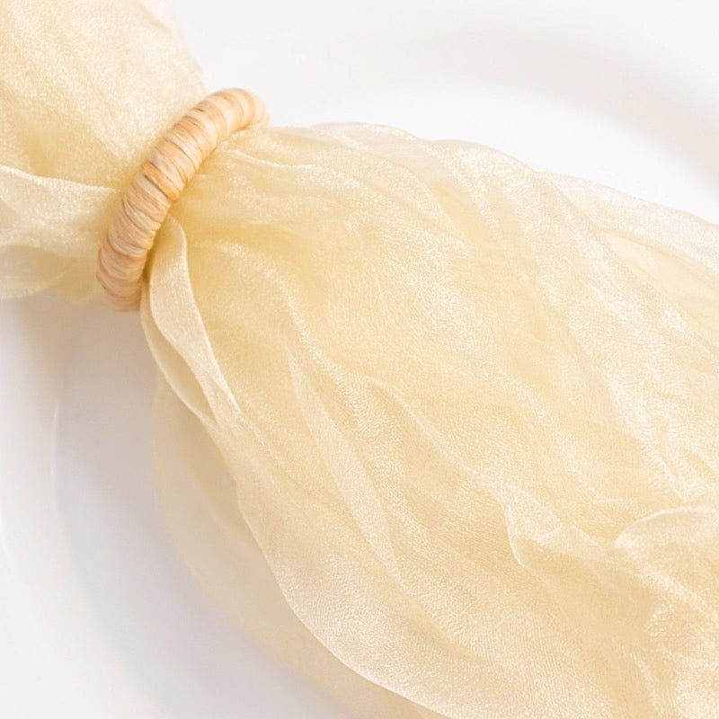 5 Sheer Crinkled Organza Wedding Napkins