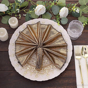 5 Shimmer 20" x 20" Sequin Dots Polyester Dinner Napkins