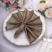 5 Shimmer 20" x 20" Sequin Dots Polyester Dinner Napkins