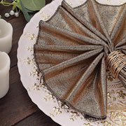 5 Shimmer 20" x 20" Sequin Dots Polyester Dinner Napkins