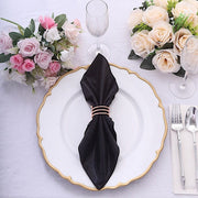 5 Shimmer 20" x 20" Sequin Dots Polyester Dinner Napkins