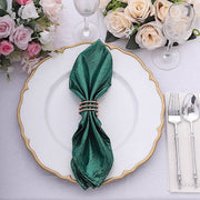 5 Shimmer 20" x 20" Sequin Dots Polyester Dinner Napkins