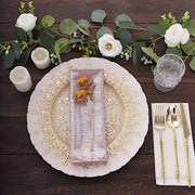 5 Shimmer 20" x 20" Sequin Dots Polyester Dinner Napkins