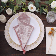 5 Shimmer 20" x 20" Sequin Dots Polyester Dinner Napkins