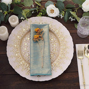 5 Shimmer 20" x 20" Sequin Dots Polyester Dinner Napkins