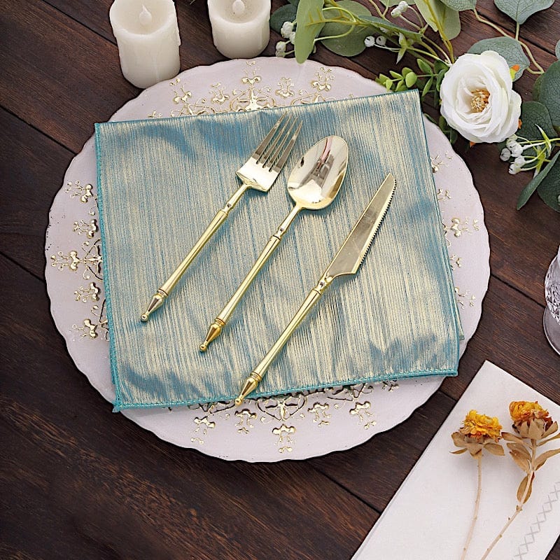 5 Shimmer 20" x 20" Sequin Dots Polyester Dinner Napkins