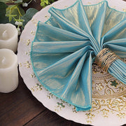 5 Shimmer 20" x 20" Sequin Dots Polyester Dinner Napkins