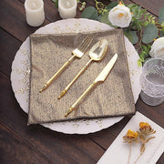 5 Shimmer 20" x 20" Sequin Dots Polyester Dinner Napkins