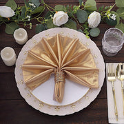 5 Polyester 20" x 20" Dinner Table Napkins with Sequin Dots