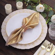 5 Shimmer 20" x 20" Sequin Dots Polyester Dinner Napkins NAP_SHIM_046