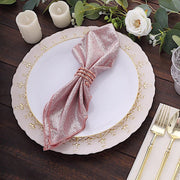 5 Shimmer 20" x 20" Sequin Dots Polyester Dinner Napkins NAP_SHIM_054