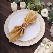 5 Shimmer 20" x 20" Sequin Dots Polyester Dinner Napkins NAP_SHIM_GOLD