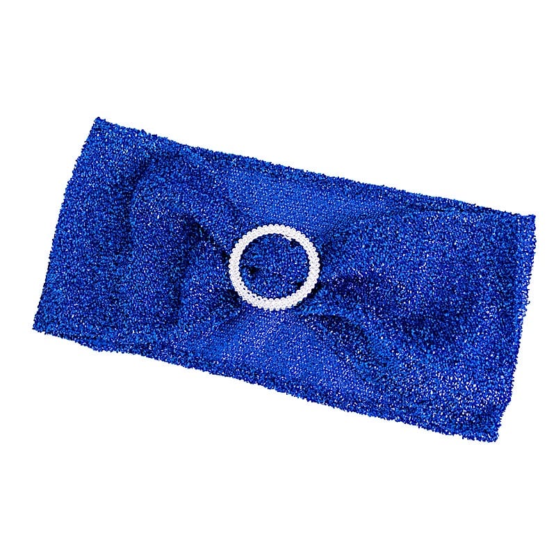 5 Shimmer Tinsel Spandex Chair Sashes with Silver Rhinestone Buckles SASH_2303_ROY