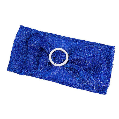 5 Shimmer Tinsel Spandex Chair Sashes with Silver Rhinestone Buckles SASH_2303_ROY