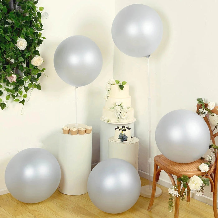 5 Shiny Pearl Biodegradable Party Balloons