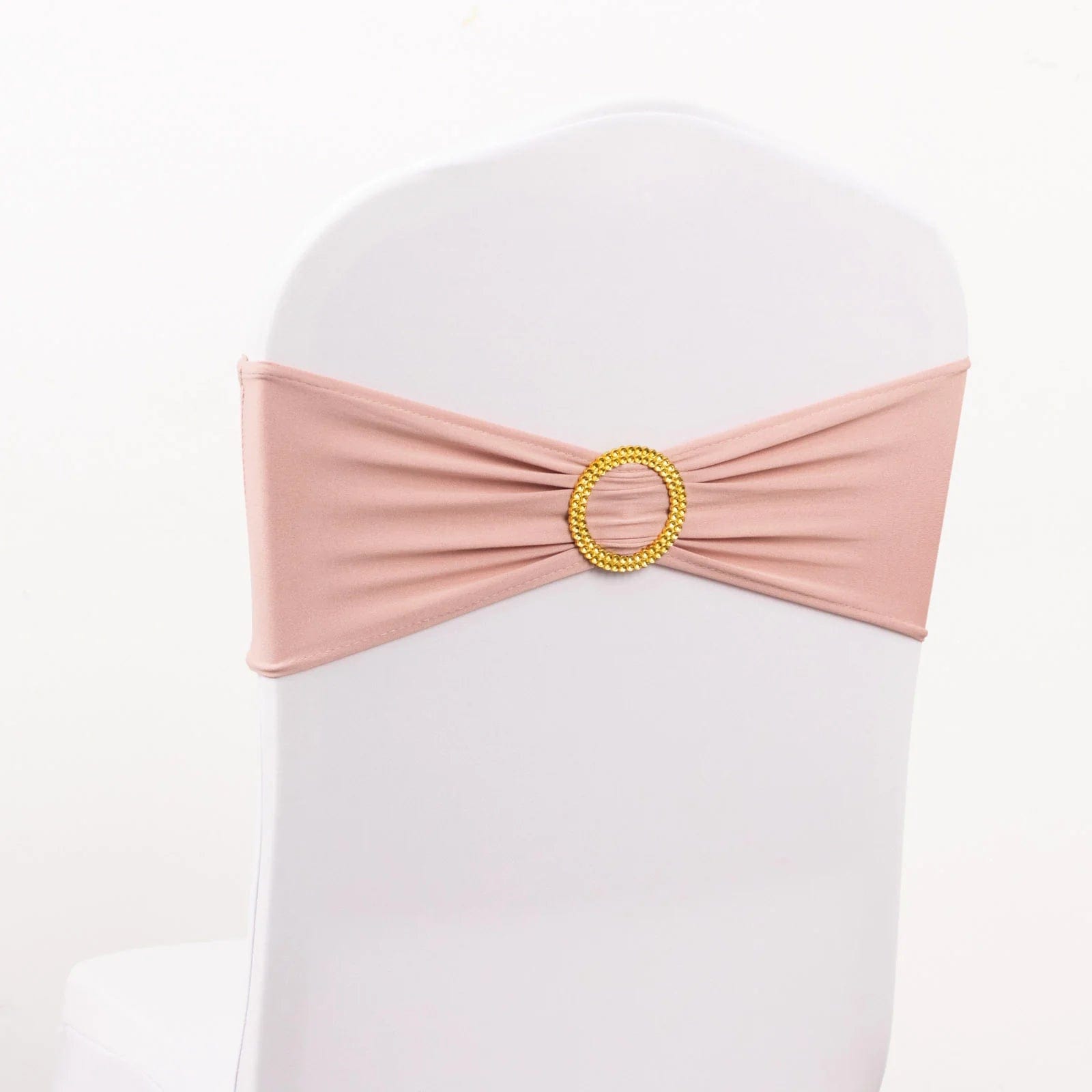 5 Spandex Chair Sashes with Gold Rhinestone Buckles