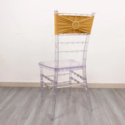 5 Spandex Chair Sashes with Gold Rhinestone Buckles
