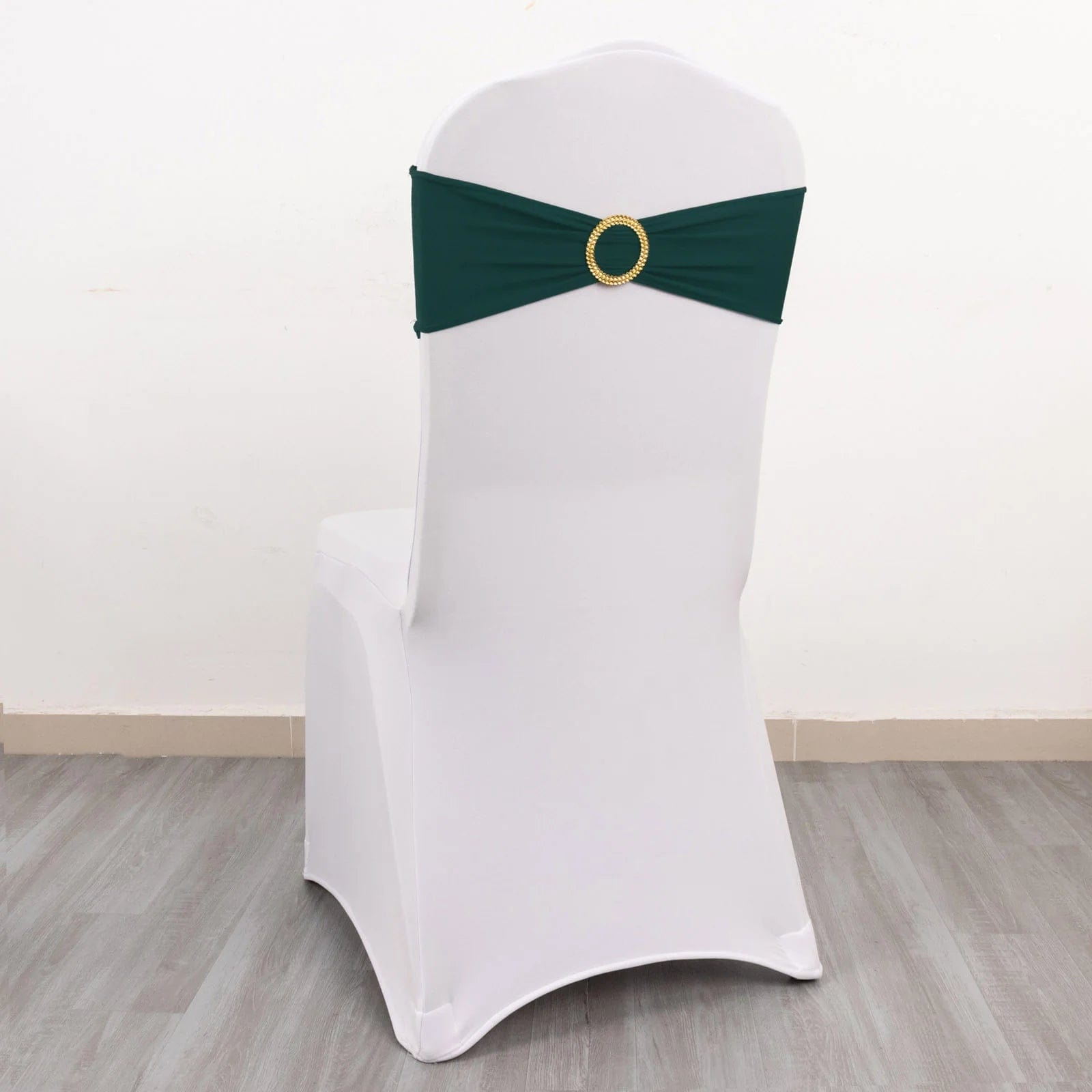 5 Spandex Chair Sashes with Gold Rhinestone Buckles