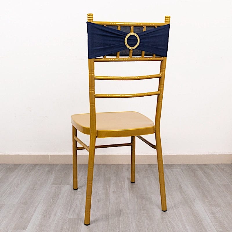 5 Spandex Chair Sashes with Gold Rhinestone Buckles