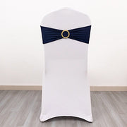 5 Spandex Chair Sashes with Gold Rhinestone Buckles
