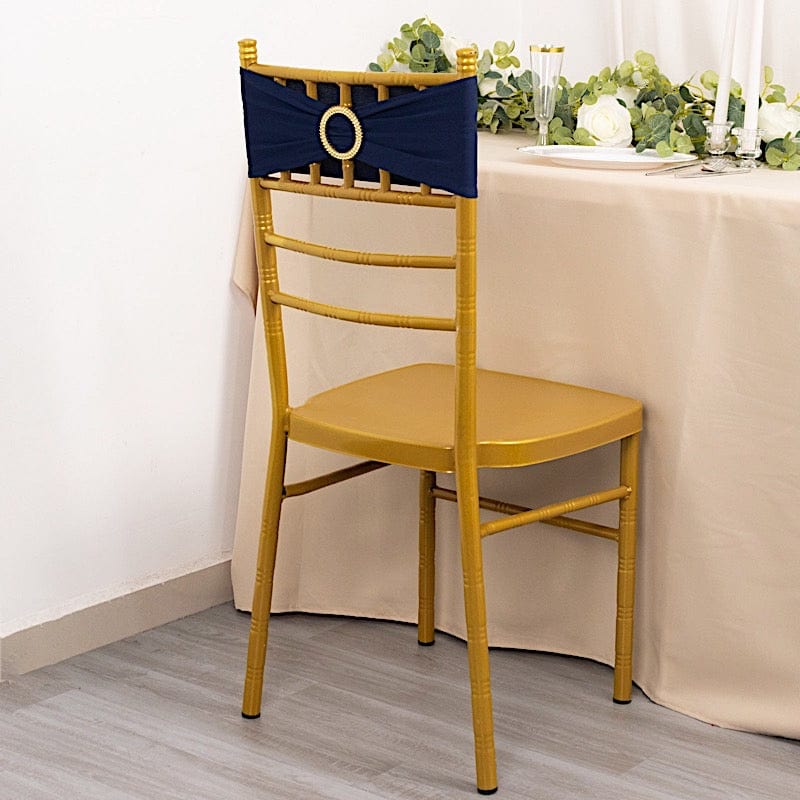 5 Spandex Chair Sashes with Gold Rhinestone Buckles