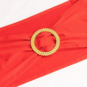 5 Spandex Chair Sashes with Gold Rhinestone Buckles