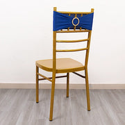 5 Spandex Chair Sashes with Gold Rhinestone Buckles