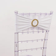 5 Spandex Chair Sashes with Gold Rhinestone Buckles