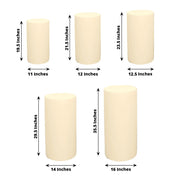 5 Spandex Cylinder Plinth Display Boxes Pedestal Stand Covers
