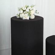 5 Spandex Cylinder Plinth Display Boxes Pedestal Stand Covers