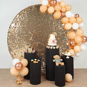 5 Spandex Cylinder Plinth Display Boxes Pedestal Stand Covers