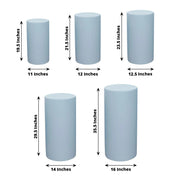5 Spandex Cylinder Plinth Display Boxes Pedestal Stand Covers