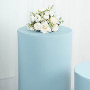 5 Spandex Cylinder Plinth Display Boxes Pedestal Stand Covers