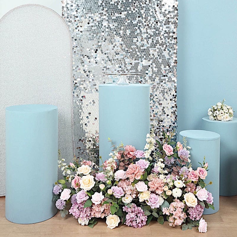 5 Spandex Cylinder Plinth Display Boxes Pedestal Stand Covers